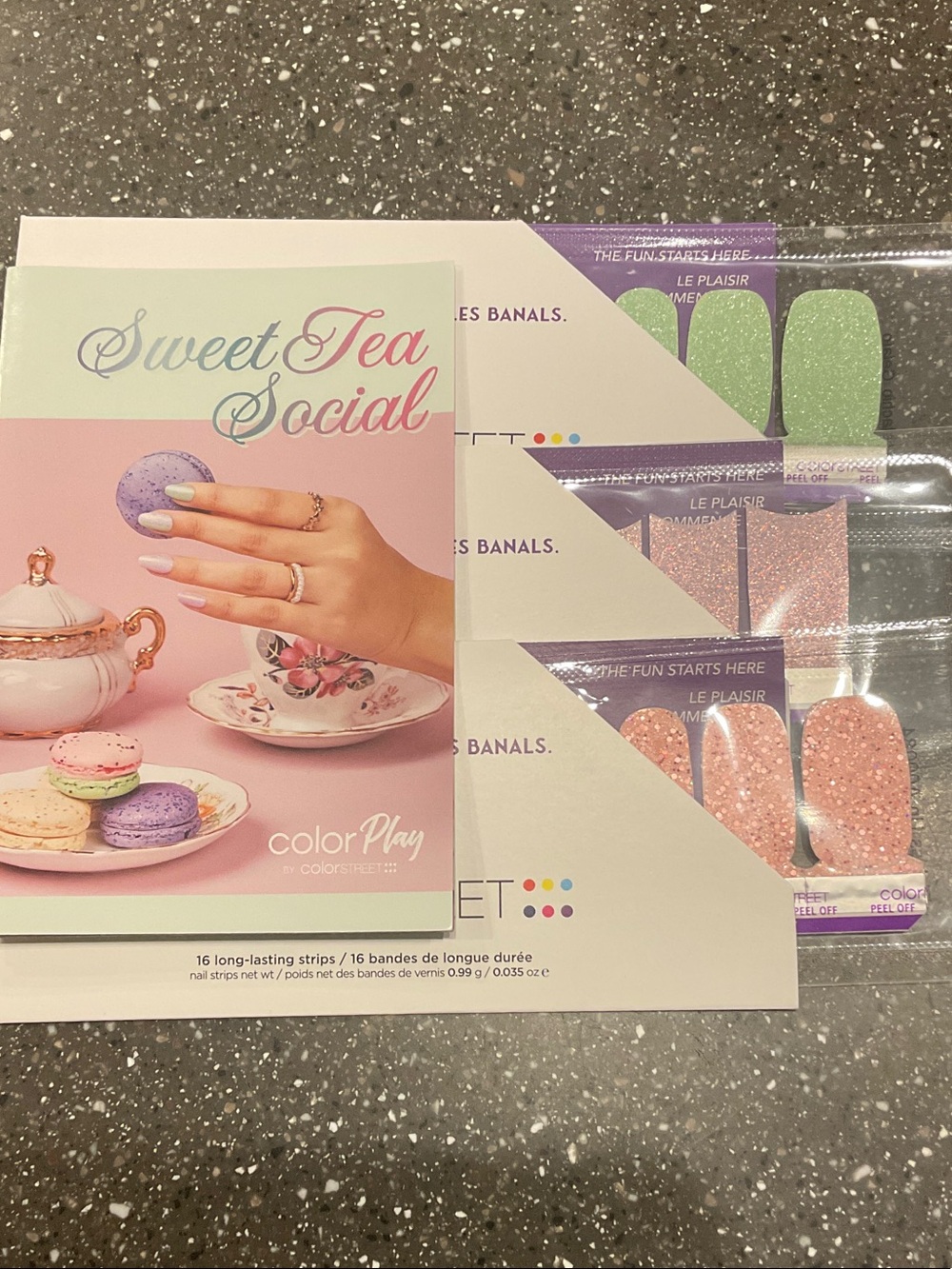 Color Street Sweet Tea Social: Pistachio Gelato, Pinkies Up, Pretty Please